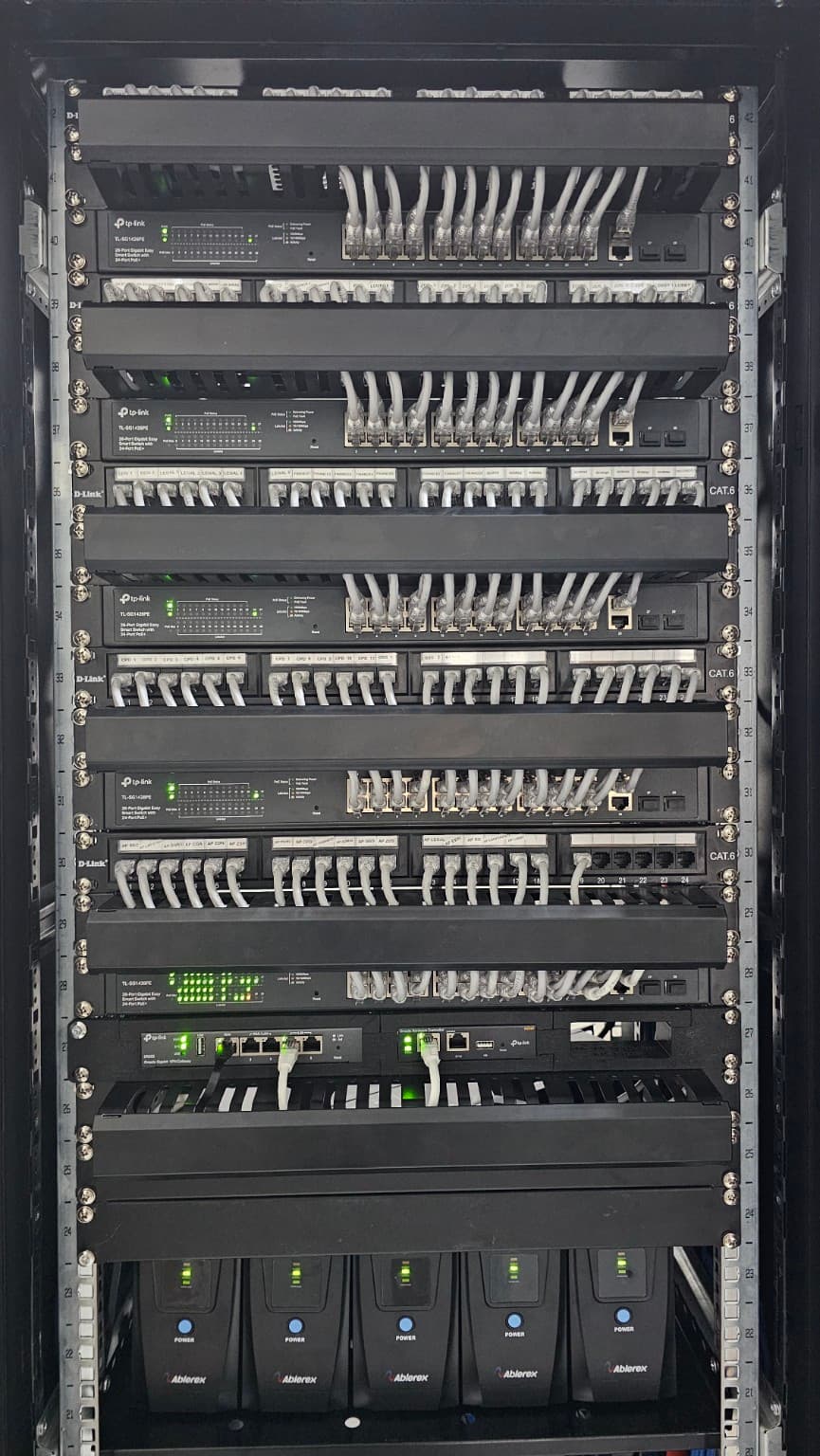 EMB R9 network rack infrastructure installed by LAVI Technologies