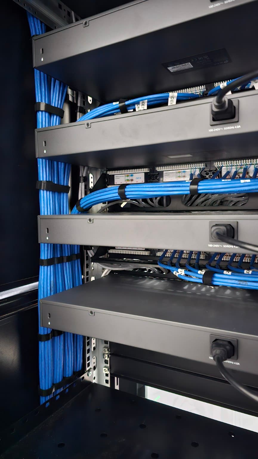 Structured cabling detail for EMB R9 network installation