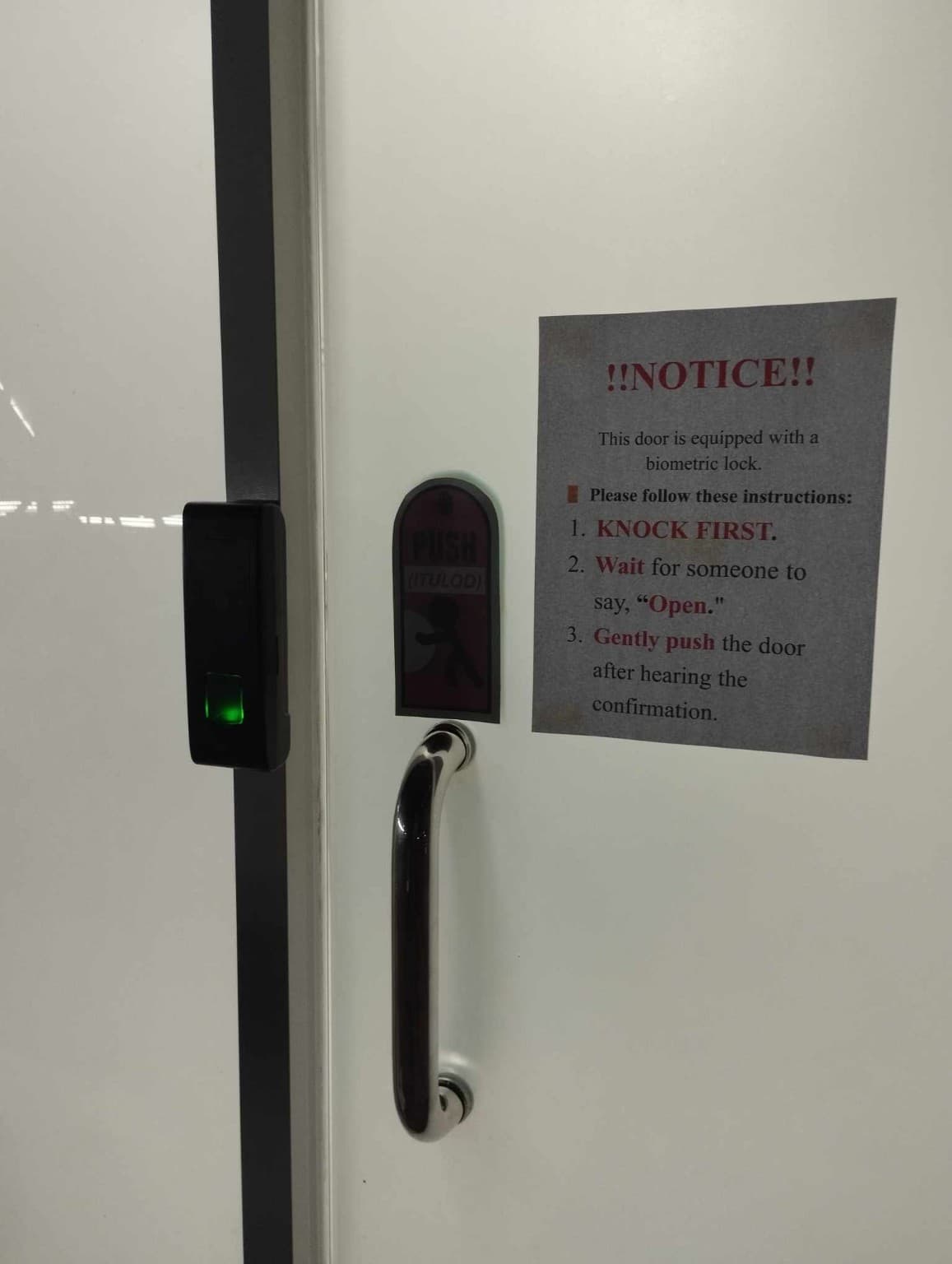 Biometric door lock reader hardware